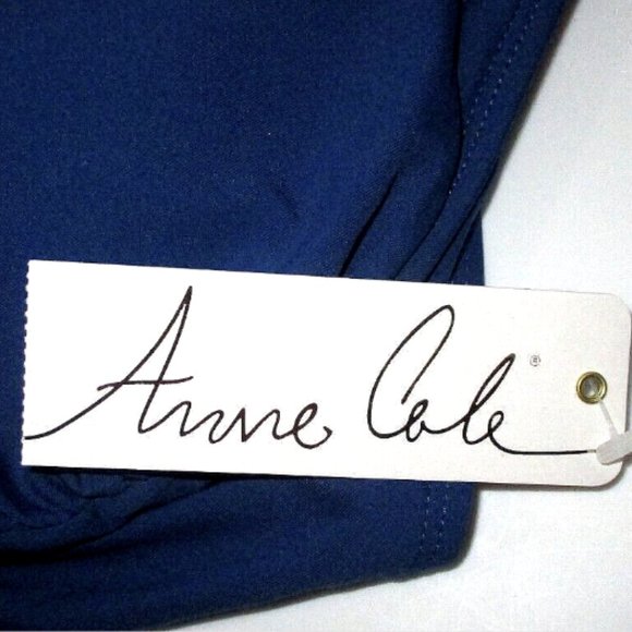 ANNE COLE SIGNATURE Color Block Maillot One-Piece Swimsuit 12 - Picture 6 of 9